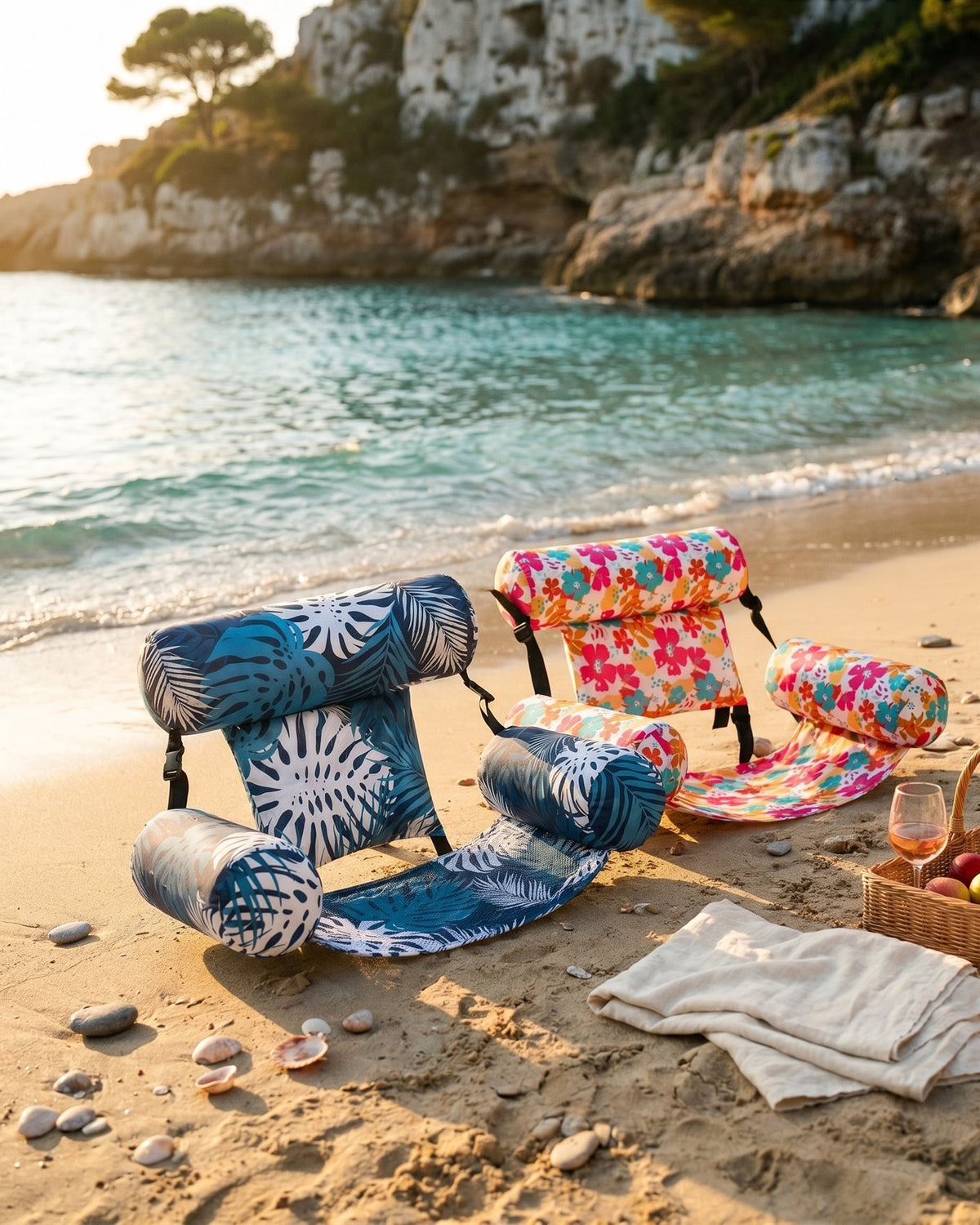 Pack Duo Flotella Bloom + Palma sur la plage